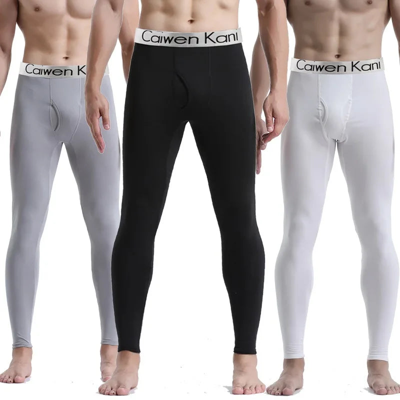Men Thermal Underwear Skin-Friendly Render Pant Winter Warm Long Johns Men'S Soft Elastic Large Size Leggings Comfortable Tights.