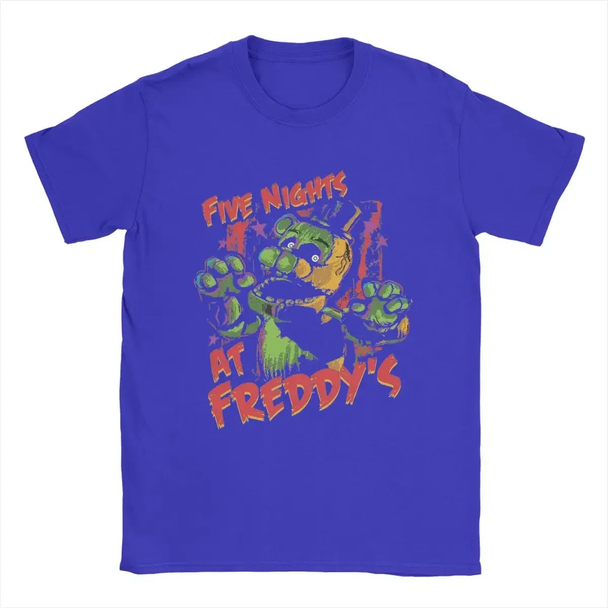 Five Nights Men's T Shirt At Freddys Vintage Tees Short Sleeve Round Collar T-Shirt Pure Cotton Plus Size Clothing.