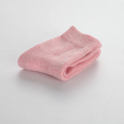 1 Pairs Winter Warm Wool Women Socks  Thicken Plush Solid Color Christmas Against Cold Snow Soft Therma Sleep Sock.