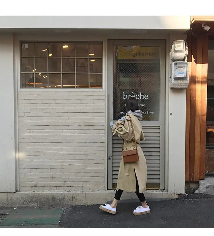 Graben Frauen Freund Herbst Koreanische Feste Weibliche Lange Stil Student Ins Alle-spiel Heißer Verkauf Neue Ankunft Harajuku Unisex outwear.