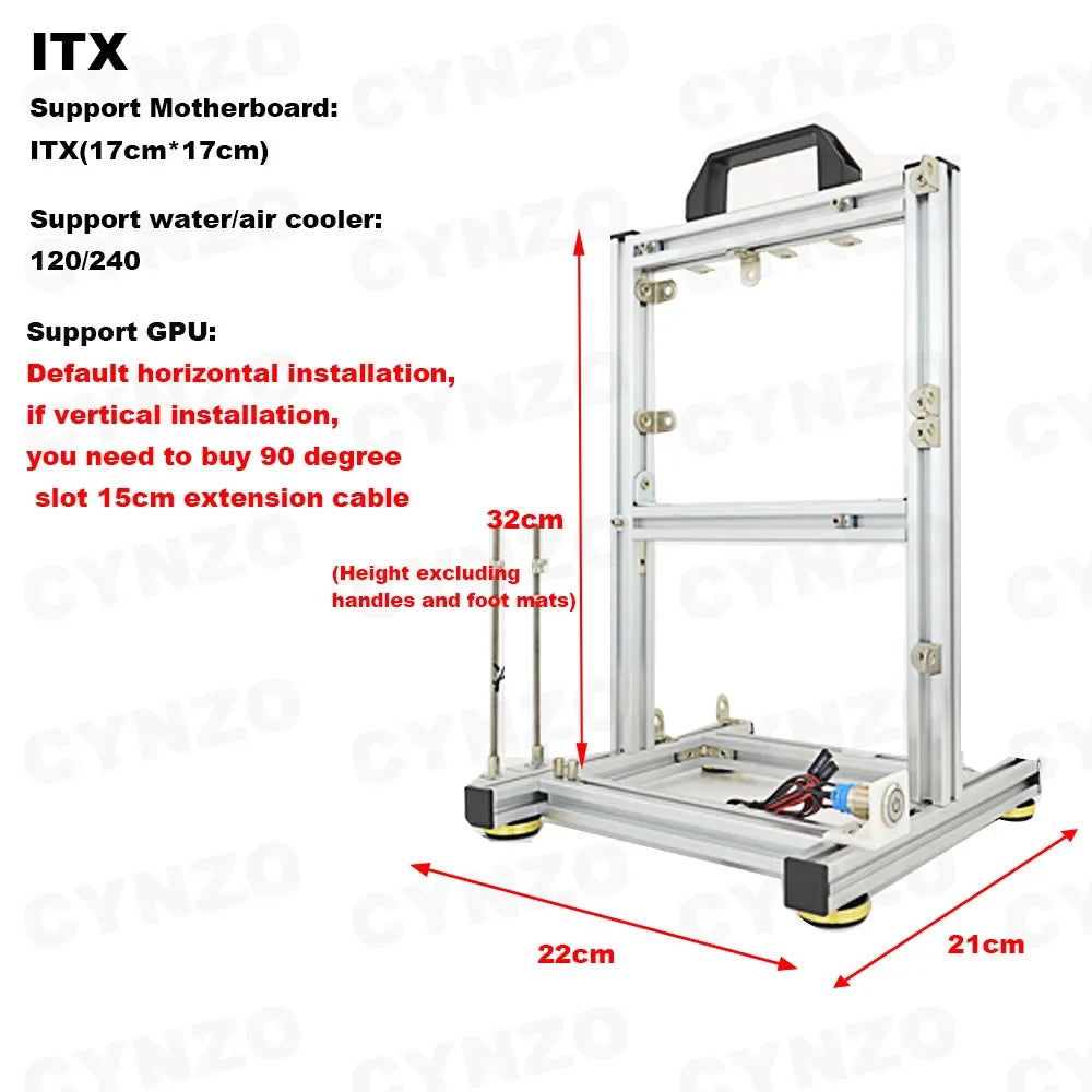 Open Computer Case Frame DIY Creative Rack Mini ITX MATX Gamer Cabinet ATX Air/Water Cooler 360 Desktop PC Gaming Chassis