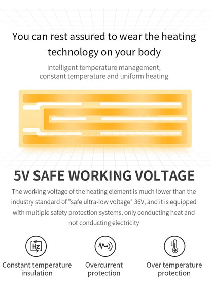 21 Zone Heating Vest Mens USB Infrared Thermal Jacket Smart Heated Clothes New Winter Cold-proof Thick Sleeveless Coat Hiking.