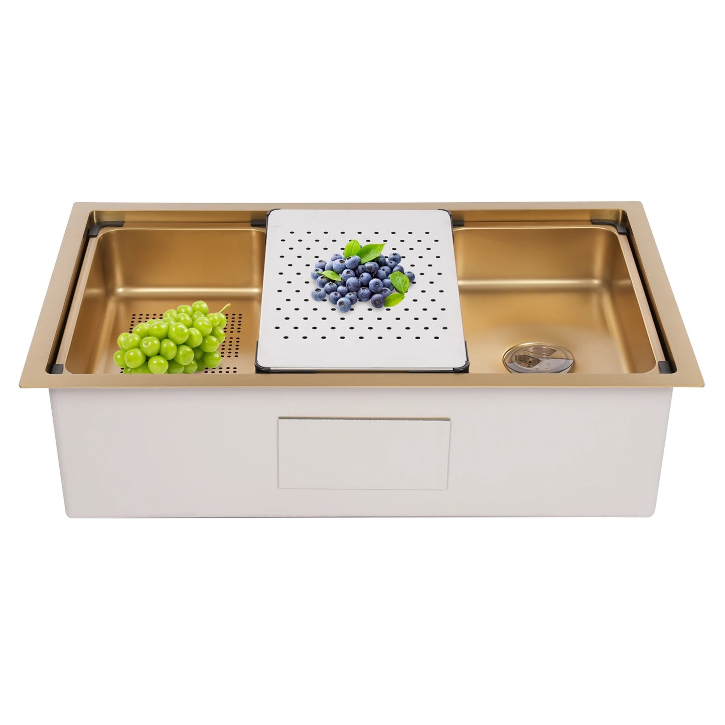 Gold 30 × 18 × 9 Inch 304 Stainless Steel Sink Undercarriage Kitchen Sink Stainless Steel Sink For Restaurants Dessert Shops Etc