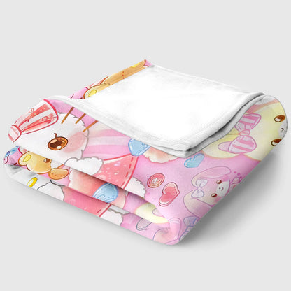 Sanrio HelloKitty Cute HD Printed Flannel Thin Blanket.Four Season Blanket.for Sofa,beds,living Rooms,travel Picnic Blanket Gift.