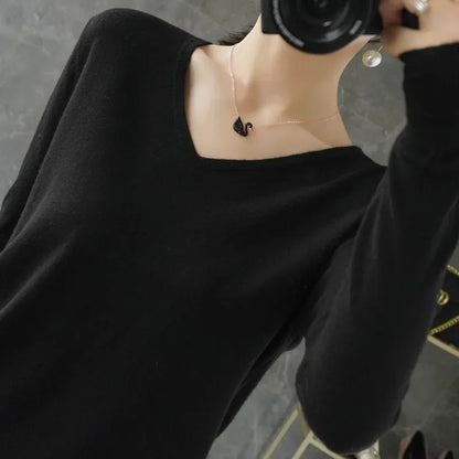 Frauen Pullover Herbst Winter V-ausschnitt Strickwaren Lange Hülse Lose Kaschmir Pullover Pullover Dame Günstige Qualität Jumper Gestrickte Tops