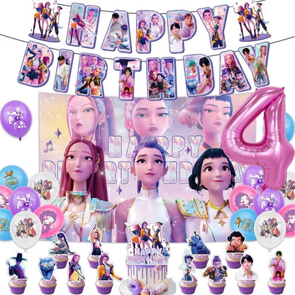 Neue Kpop Dämon Jäger Thema Einweg Geschirr Set Party Liefert Huntrix Saga Jungen Kuchen Topings Geburtstag Party Dekoration