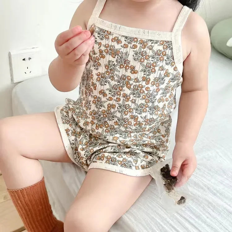 Baby Kleidung Sets Sommer Kleinkind Mädchen Strap Anzüge Baumwolle Druck Baby Jungen Tops T und Shorts Infant Trainingsanzug Neugeborenen Sets.