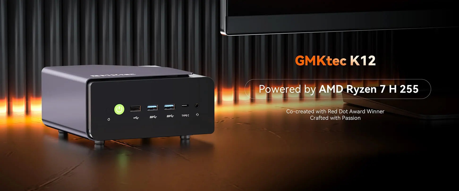 GMKtec K12 Mini PC AMD Ryzen7 H 255 (Upgraded 8745HS) Oculink DDR5 NO RAM NO ROM Desktop Computer Window 11 Pro Gaming PC WIFI6E.