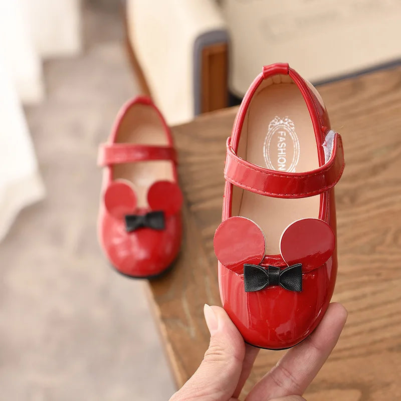 Baby Girl Shoes Soft PU Patent Leather Flats For Girls Kids Little Children Casual Flats Size 21-30 Shoes Cute Sweet Princess.