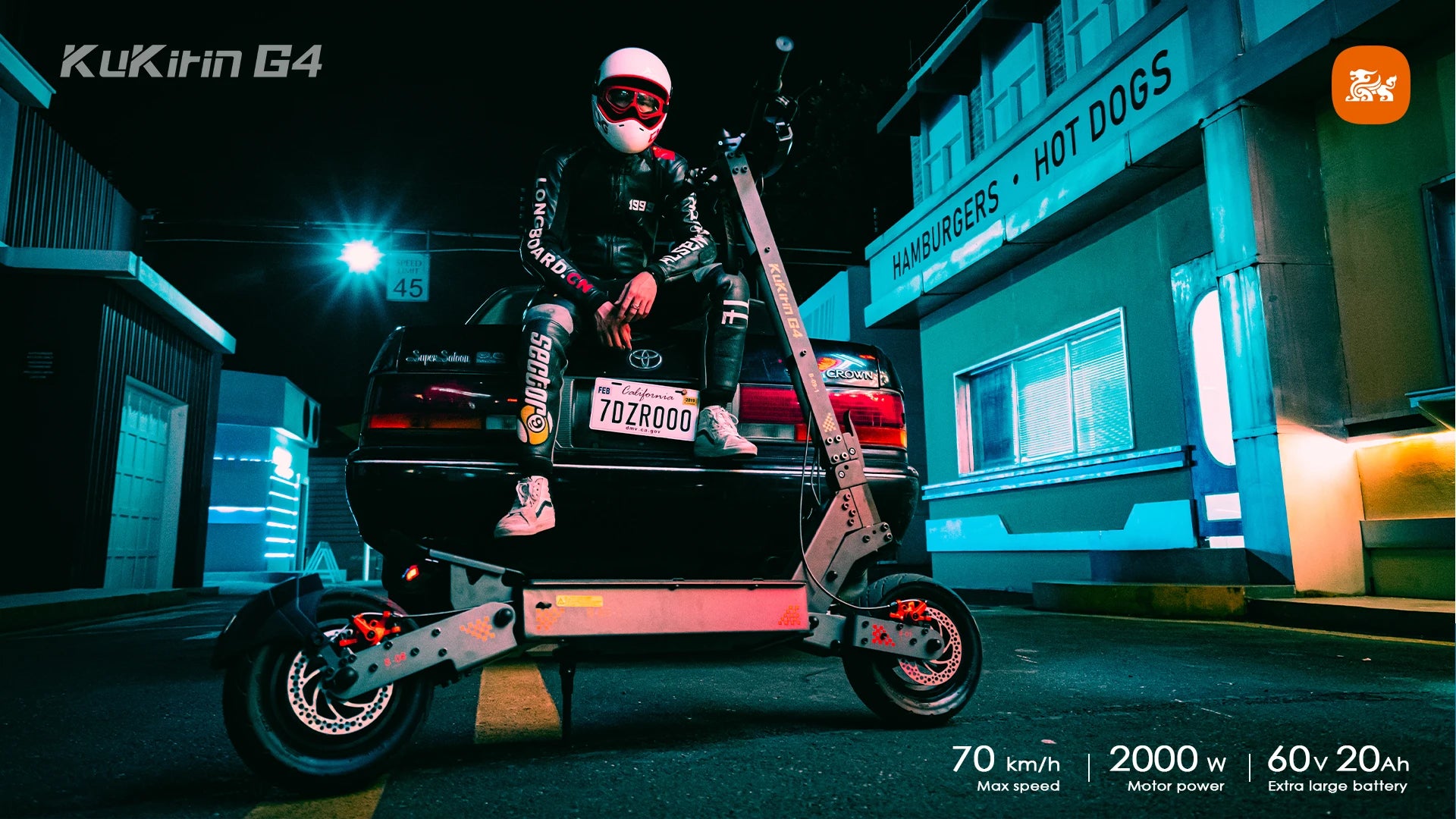 KuKirin G4 Electric Scooter EU Stock 2000W Motor 60V20Ah Baterry 70km/h Top Speed 11-Inch Off-Road Tires Folding E-Scooter.