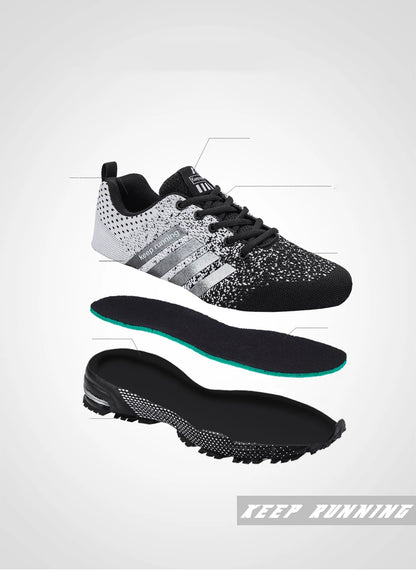 Men Running Shoes Fashion Couple Sneakers Breathable Casual Sport Shoes Outdoor Walking Jogging Tennis Shoes Athletics Plus Size