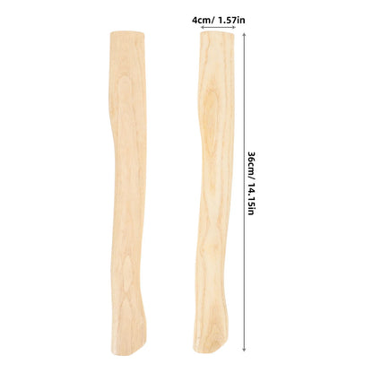 2-teiliger Holzaxt-Ersatz-Beilgriff, langlebiger natürlicher Holzgriff, ergonomisches Design, geeignet für verschiedene Achsen, langfristige Nutzung