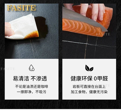 Leichter, luxuriöser Badezimmerschrank aus Steinplatten, integriertes Waschbecken, kombiniertes Waschbecken, WC-Waschbecken, nordischer einfacher Spiegelschrank