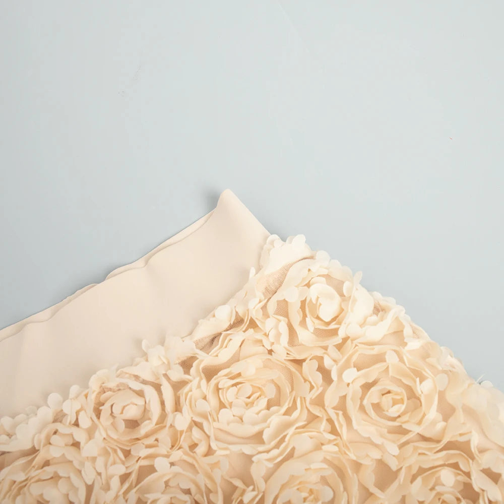 Bornladies Winter Red Fashion Long Petal Skirt Women's Design Inspired Evening Gown Elegant Lady Unique High Waisted Skirt