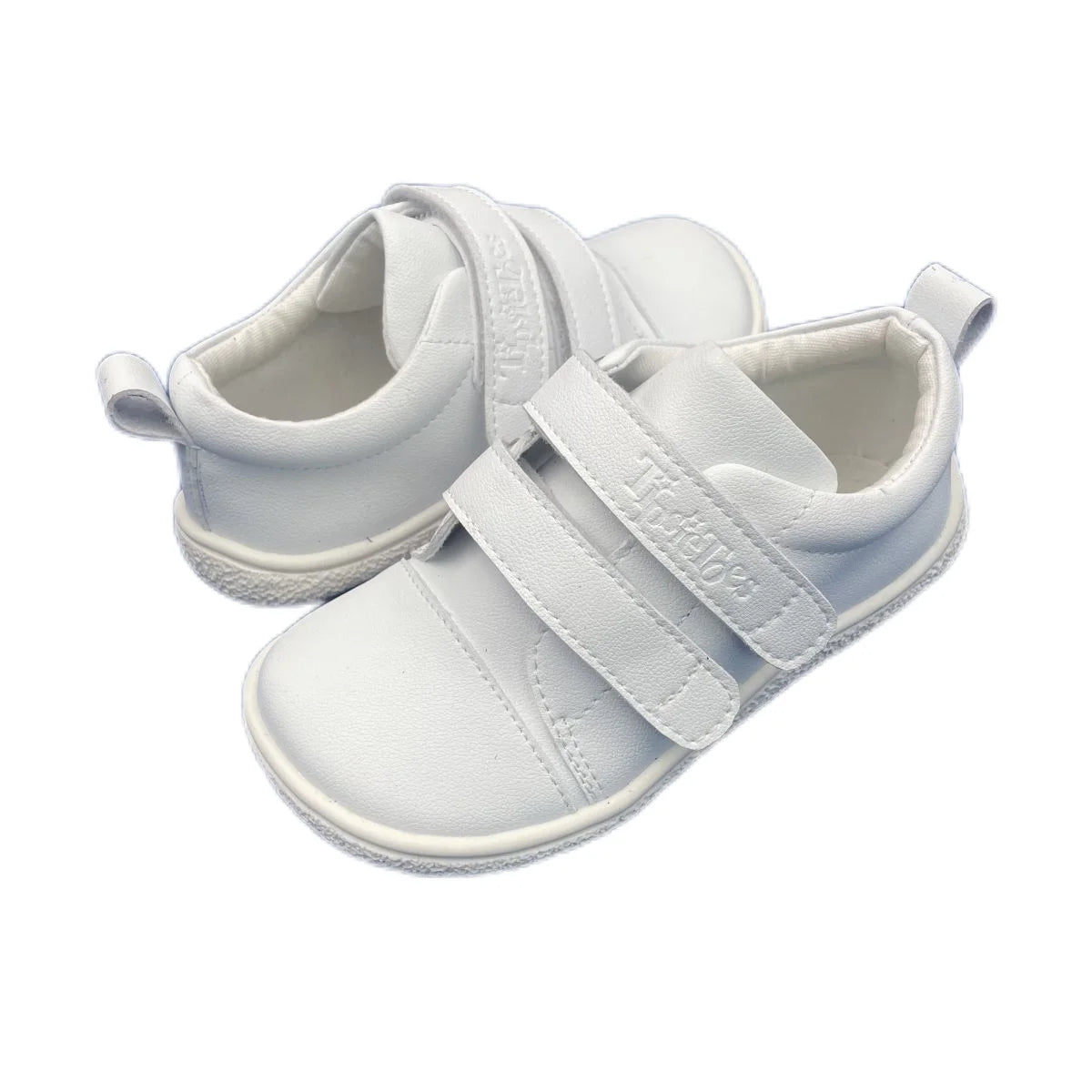 Tipsietoes New 2025 Genuine Leather Shoe For Girls And Boys Kids Barefoot Sneaker Light Weight Minimalist Elastic Double Strape.
