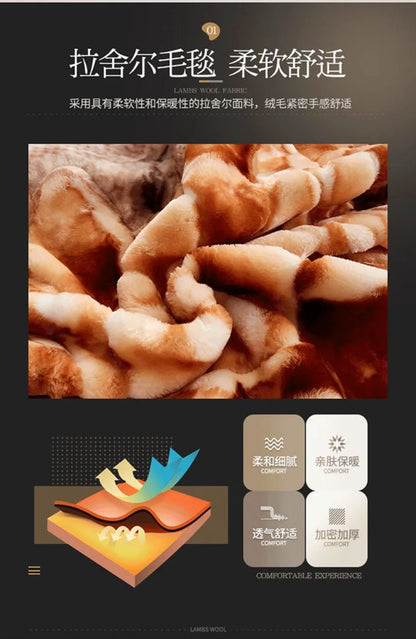 Two People Simple Geometric Printed Blanket Autumn Winter Bedroom Office Nap Quilt Anti Static Machine Washable Bedding Sheets.