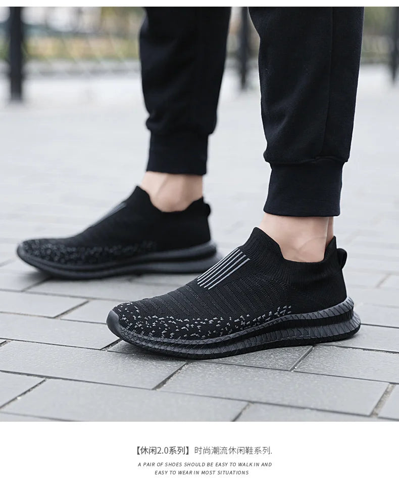 Men Shoes Lightweight Sneakers Men Fashion Casual Walking Shoes Breathable Slip on wear-resistant Mens Loafers Zapatillas Hombre.