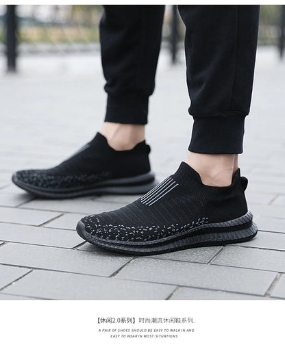 Men Shoes Lightweight Sneakers Men Fashion Casual Walking Shoes Breathable Slip on wear-resistant Mens Loafers Zapatillas Hombre.