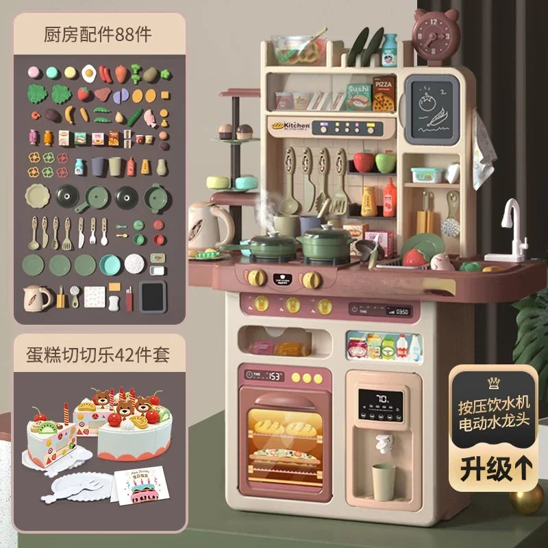 Hot salesPlay home kids kitchen toys boy girl baby simulation cooking cooking kitchen utensils set gifts.