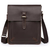 Vintage Military Canvas + Echtes Leder Herren Umhängetasche Sling Umhängetasche Tote Handtasche Herren Canvas Messenger Bag Freizeit.