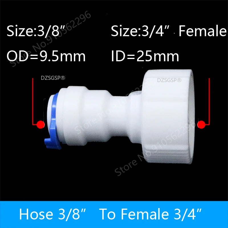 Fit for 1/4" 3/8" OD Tube Straight  Equal Reducer Connector Fitting Aquarium Reverse Osmosis RO Water Dispenser