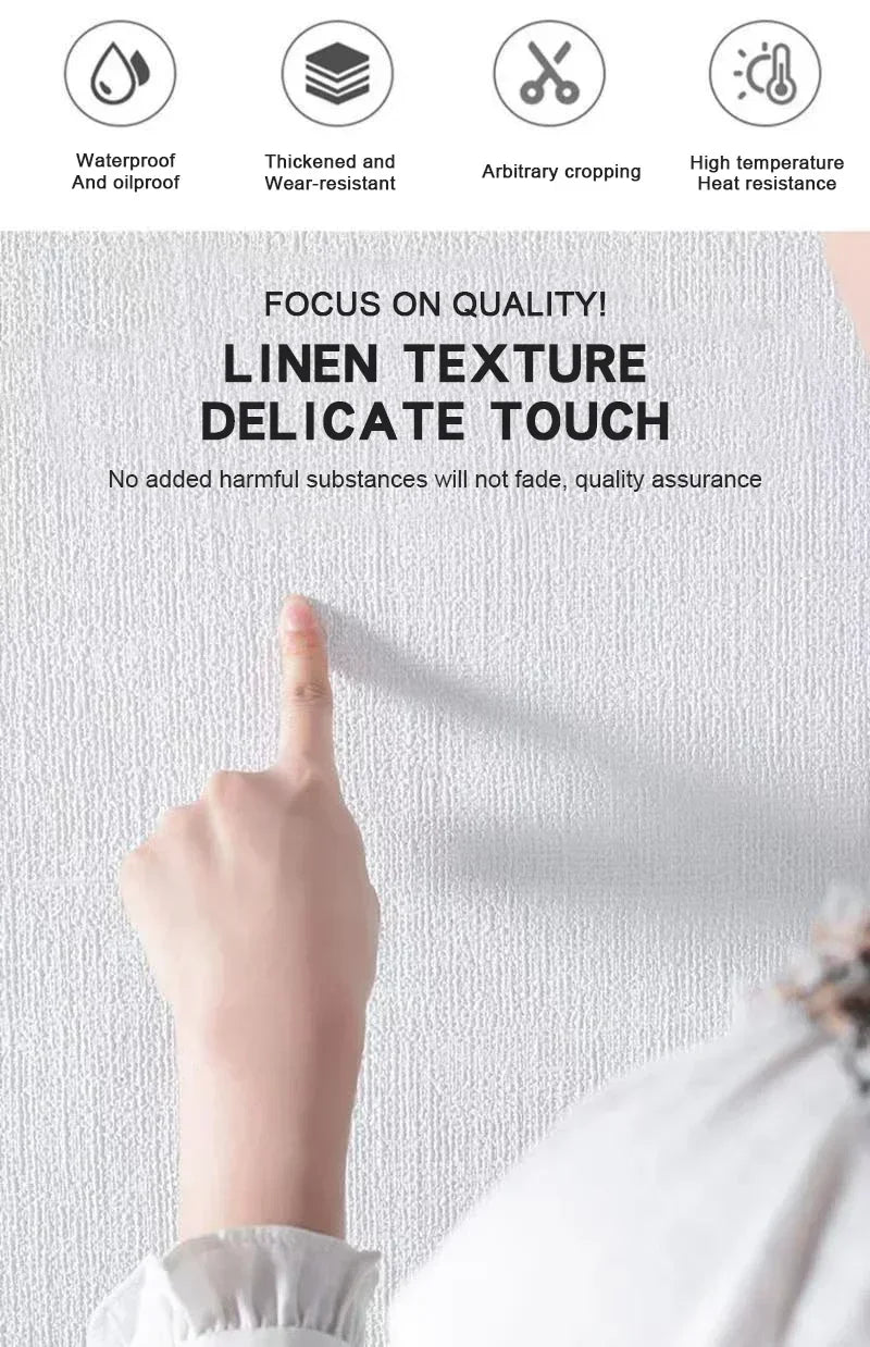 Selbstklebende 3D-Leinenschaum-PVC-verdickte wasserdichte Hintergrundwandrenovierungs-Tapete, Wandaufkleber für Schlafzimmer und Wohnzimmer