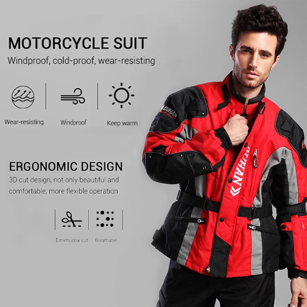 New Winter Motorcycle Jacket Warm Motorcycle Pants Wear-resistant Motorcycle Motocross Jacket Windproof Moto Protector.