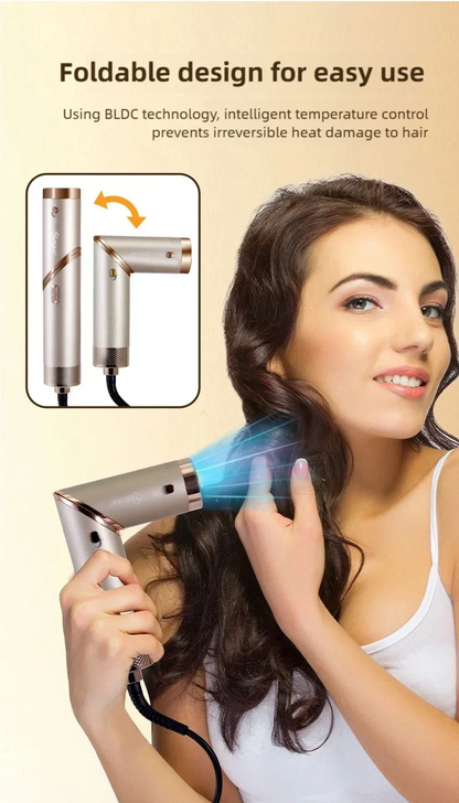 Tinsol 5in1 Multi-function hair dryer curling iron portable foldable hair dryer negative ion hair care curling iron styling set