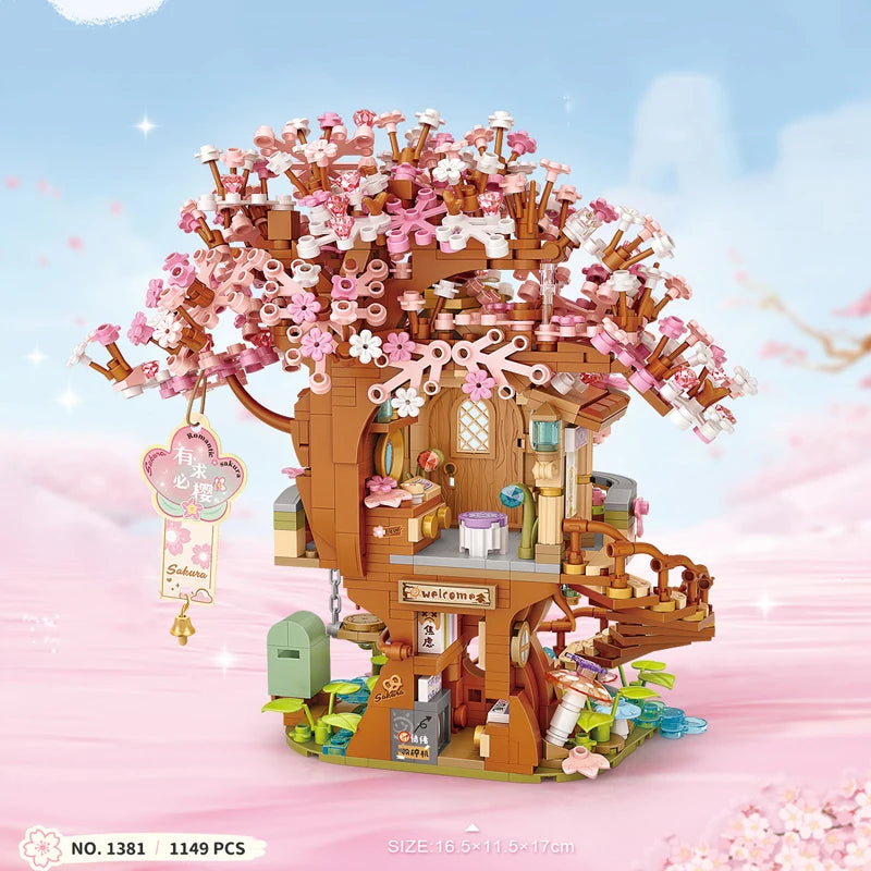 Street View Series Building blocks Izakaya Shaved Ice Shop Takoyaki Shop Coffee shop Panda Tea House model children's gift