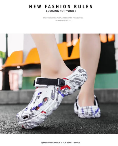 Plus Size 46 47 Men's Summer Clogs Sandals Eva Slippers Men Fashion New Flat Sandals Men Women Leisure Slides Men Casual Shoes