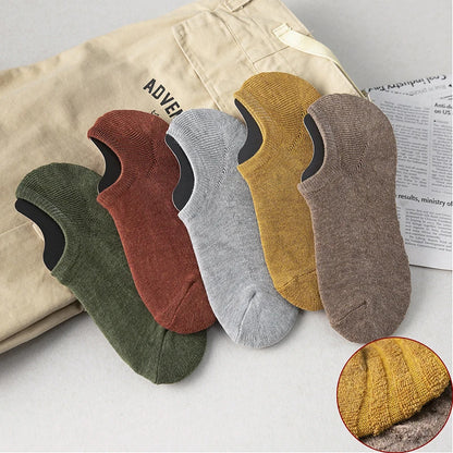 5 Pairs Men Short Socks Cotton High Quality Crew Ankle Casual Soft Low-Cut Non-Slip Breathable Summer Autumn 2022 Sock for Male.