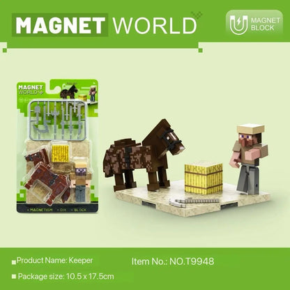 Magnetic Block Magnetic Cubes Set Building Toys Build Mine Magnet World  for Boys Girls  Montessori Sensory.
