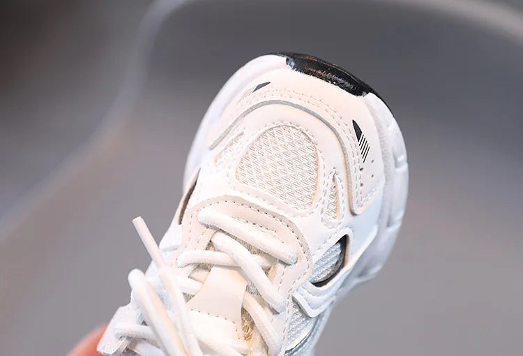 Spring and Autumn Children Sports Shoes Unisex Kids Sneakers Mesh Upper Breathable Basketball Shoes Tennis Casual Flats Footwear.