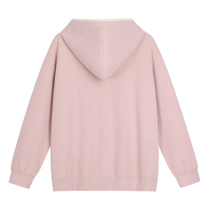 GIBSIE Plus Size Kängurutasche Kordelzug Hoodies Damen Herbst und Winter Kapuze Langarm bedruckt lose Sweatshirt Tops.