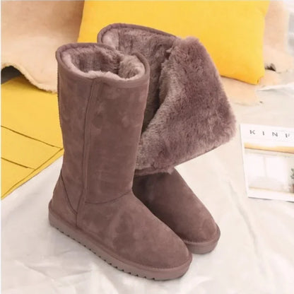 Women Classic Ladies Girls Winter Snow Boots 2024 Waterproof Warm Genuine Leather Fur Australia Plus Velvet Knee High  Winter.