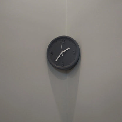 3D-Druck Eckwanduhr ohne Perforationen Einfache stille Wanduhr DIY Malkunst Dekoration Kleine Raumdekoration