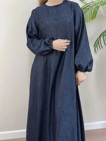 Ramadan Eid Satin Dubai Long Modest Dress Abaya Damen Islam Muslim Kaftan African Dresses For Women Kebaya Robe Femme Musulmane.
