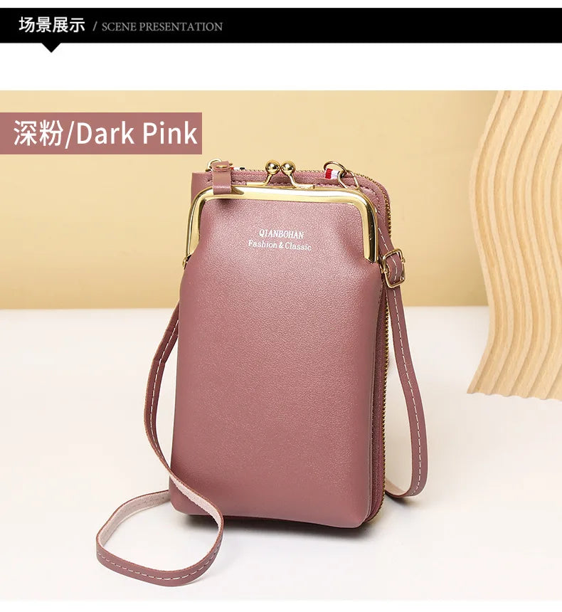 Fashion Ladies Small Crossbody Messenger Bags Women Shoulder Bag Wallet Mini PU Leather Card Holder Female Purse.