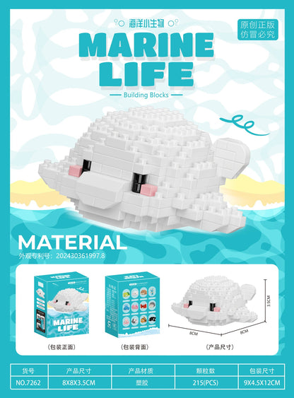 Marine Animals Micro Particle Building Blocks Toys for Children 6 to 10 Years Animal Diy Assembled Toys Puzzle Games Child Gifts.