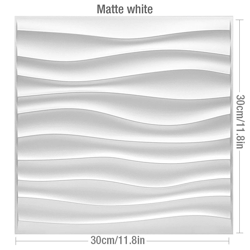 12 Pcs  3D Wall Panel 30x30cm Indoor Wall Decoration Bedroom Living Room background Hotel Office Mural Wall Panel DIY Home Decor