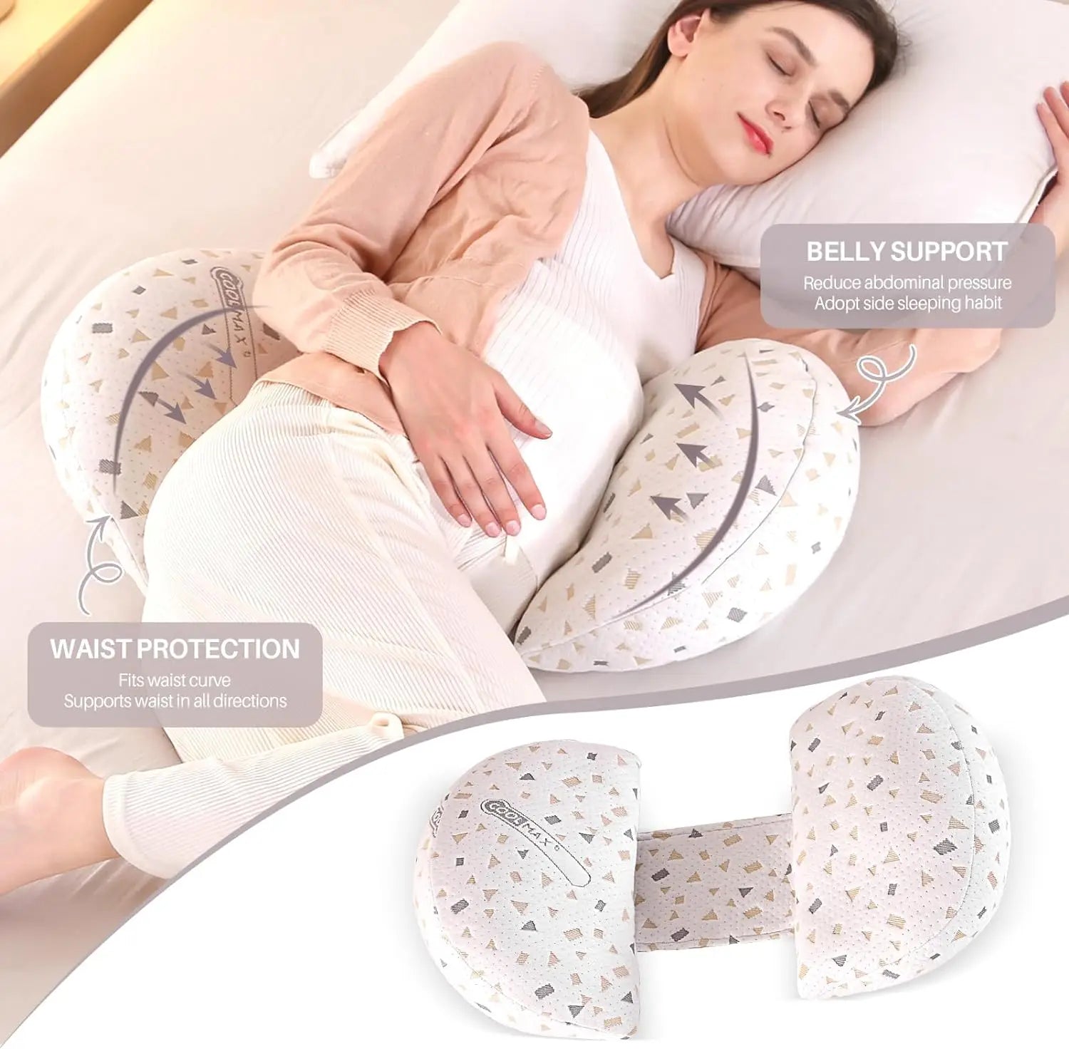 Wedge Pregnancy Pillow for Sleeping 2024 Adjustable Comfort Full Body Pillow Support Pillow for Pregnant Maternity Body Pillow.