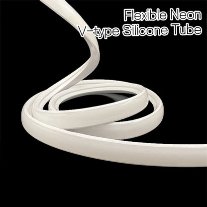 1-10m 90° Glowing LED V-Type Neon Silicone Tube Rope Lamp Flexible Waterproof Channel For WS2811 WS2815 Outdoor Neon Strip Light.