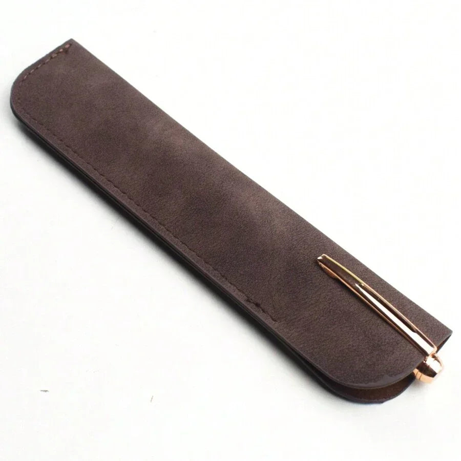Leder Einzelner Füllfederhalteretui Stifthülle Beutel Kugelschreiber Bleistift Schutzhülle Halter für Männer Frauen Büro Business Geschenk.