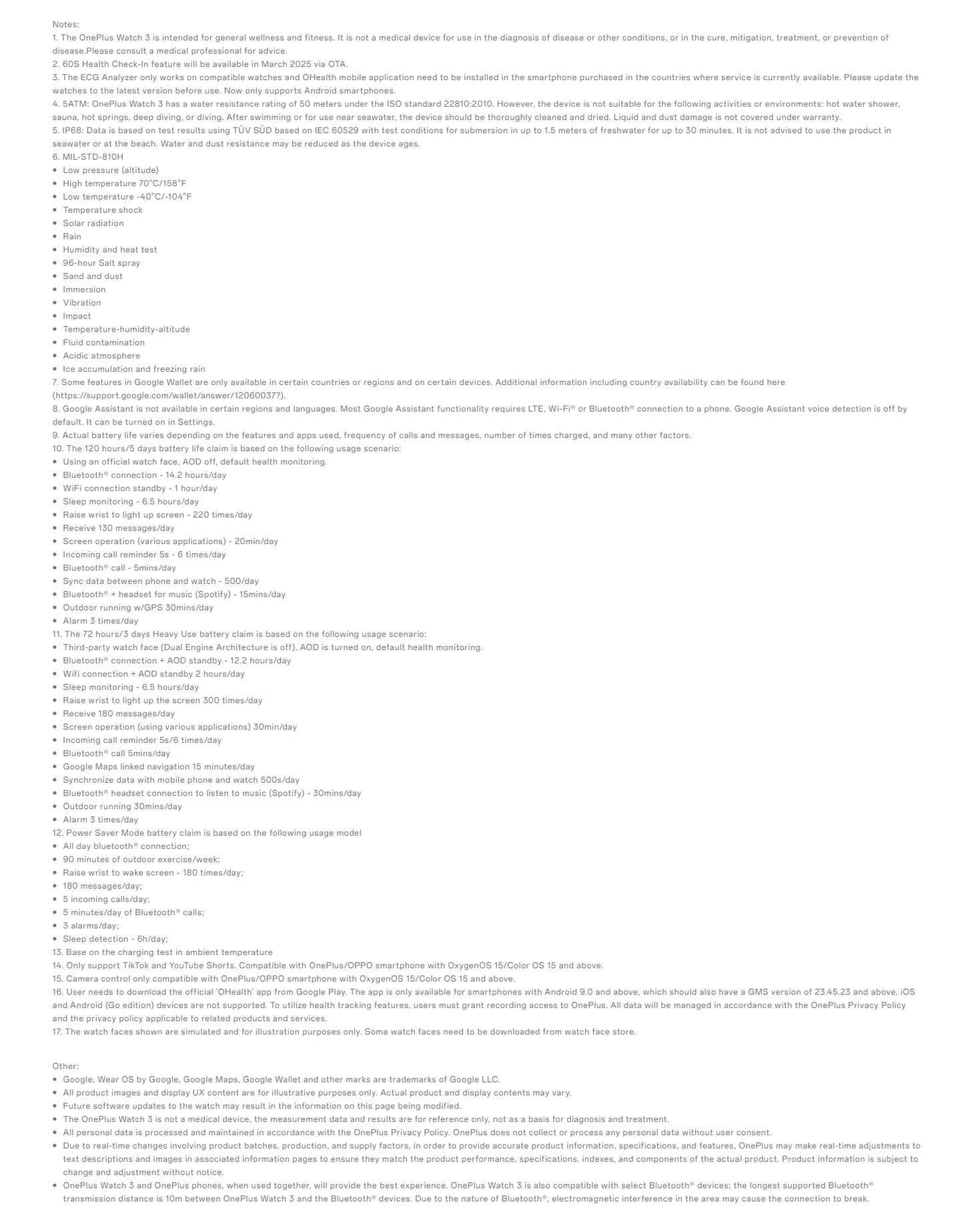 Global Version OnePlus Watch 3 Smart Watch 1.50inches LTPO  AMOLED Display Snapdragon W5 Processor Dual Frequency GPS Wear OS