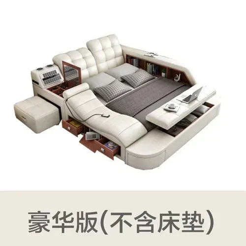 Master Under Storage Doppelbett Ästhetisches Master Nordic Multifunktionales Schlafzimmer Bettgestell Modernes Design Cama Casal Möbel