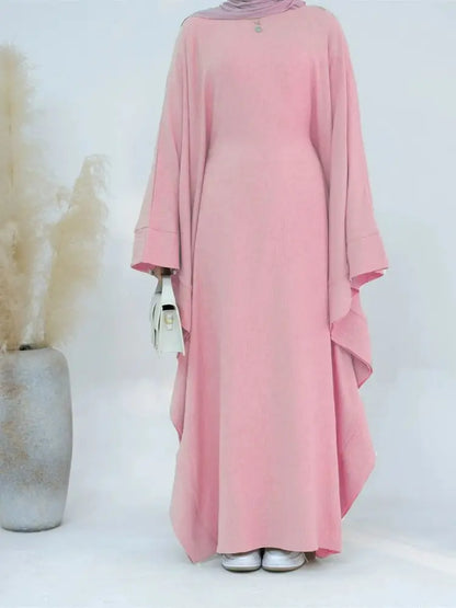 Batwing Abaya Damen Arabic Muslim Modest Dresses Kaftan Jalabiya Kebaya Caftan Marocain Vestidos Robe Longue Femme Musulmane