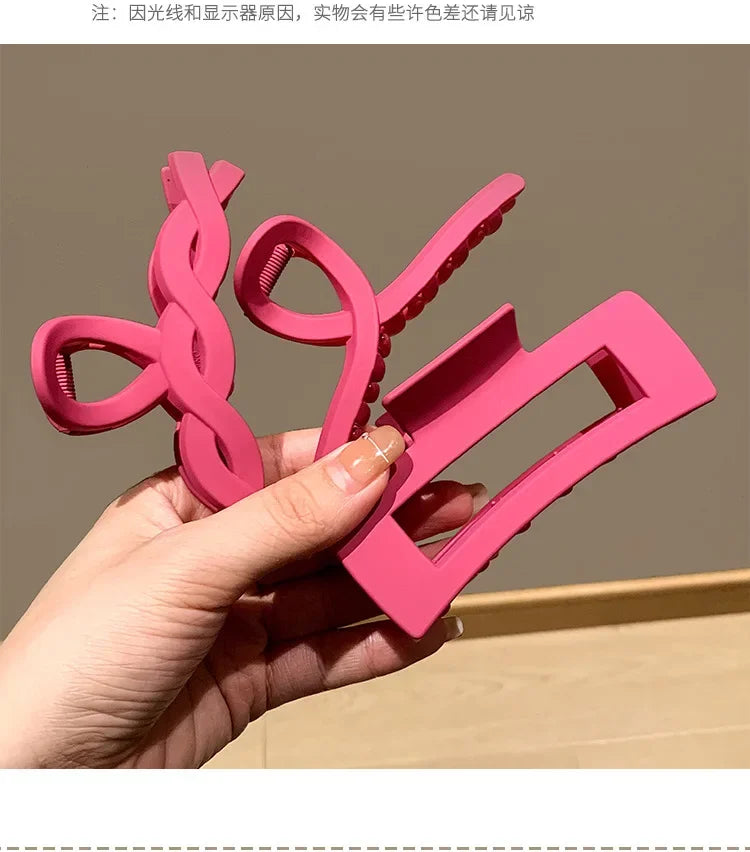 Set of 8 Plastic Hair Clip Large Hair Accessories Simple Hairpin Thin Hair Styling Tools for Women.