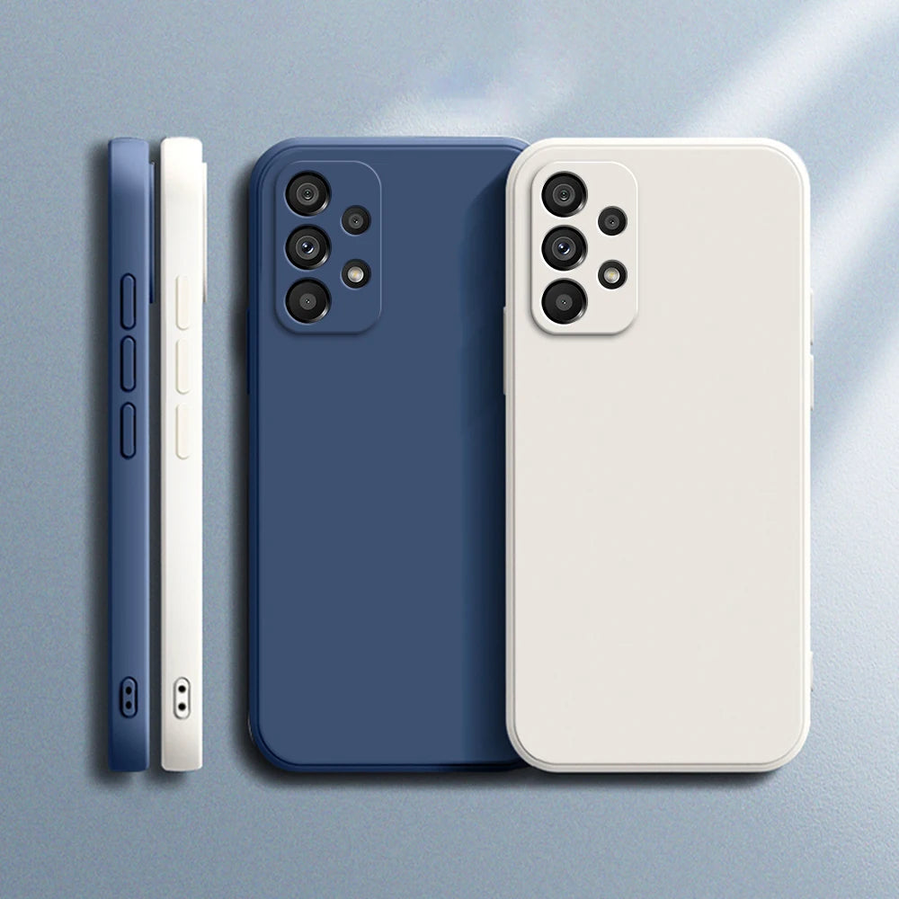 Original Silicone Phone Case for Samsung A32 A42 A52 A52S A72 A13 A23 A33 A53 A73 A14 A24 A34 A54 5G Camera Protective Cover.
