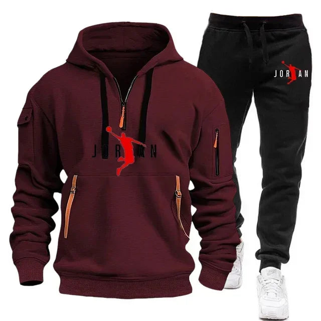 New trend men's sportswear tops and pants for autumn and winter 2025, fashionable, casual, jogging and outdoor sports.