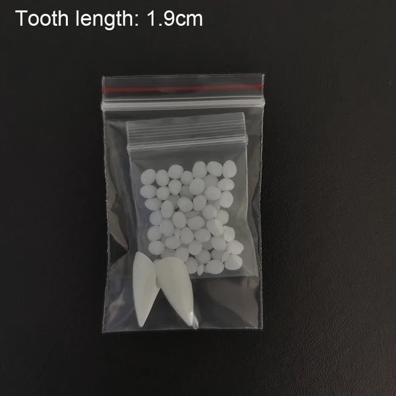 5Pairs Halloween Vampir Zähne Fangs Zahnersatz Prop Party Kostüm DIY Cosplay Requisiten Dekor Falsche Zähne Harz Fangs Mit Solide kleber.